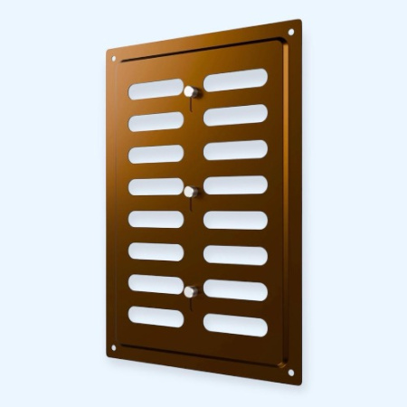 1724MER Metallic brown ERA Решетка вентиляционная MER регулируемая 170х240 окраш.сталь Metallic brown